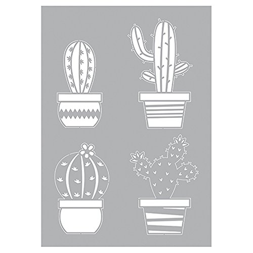 efco 9320953 Stencil, Cactus Stencil, plástico, Blanco, 29, 7 x 21 x 0, 1 cm