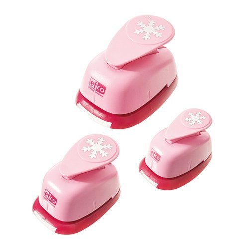 efco – Perforadora de Papel, diseño de Copo de Nieve, Color Rosa