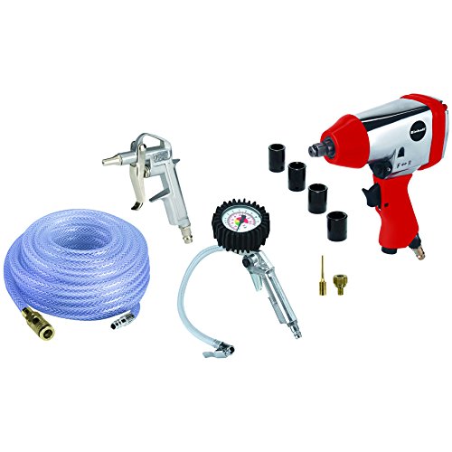 Einhell 4020565 - Set de aire comprimido, presión de trabajo 6.3 bar, consumo de aire 141 l/min