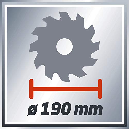 Einhell Expert RT-CS 190/1 - Sierra circular, 230 V, 1500 W, velocidad: 5500 min-1, profundidad de corte 90/45: 66/48 mm, diámetro del disco: 190 x 30mm (ref. 4330970)