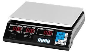 EISEN bascula Peso balanza Comercial Digital Control Interno hasta 40kg Bandeja INOX Lisa