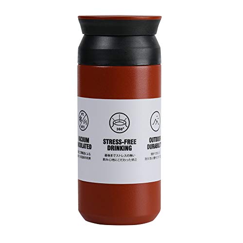 EKKONG Taza de Viaje, 350 ml Frasco Termico, Tazas de Café Viaje Termo Inoxidable, Térmica de Doble Pared, Reutilizable, Antigoteo, Hermética, para Coche Oficina