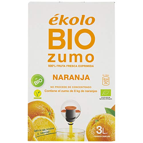 Ekolo Bag In Box Zumo De Naranja Bio , 1 Caja, 3Litros 3000ml