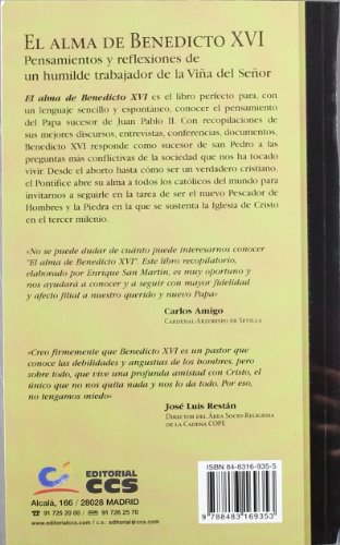 El alma de benedicto xvi: Pensamientos y reflexiones de un humilde trabajador de la Viña del Señor: 1 (Mensajeros)