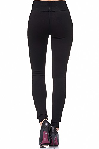 Elara Pantalones Mujer Stretch Skinny Cintura Alta Chunkyrayan Negro A08 Black 50 (5XL)