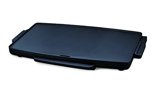 Elco PDG-2400P, Plancha de asar eléctrica 2400W, extra grande XXL, antiadherente, 59.5 x 34.5cm de superficie, termostato regulable de temperatura, asas de toque frío, color negro.