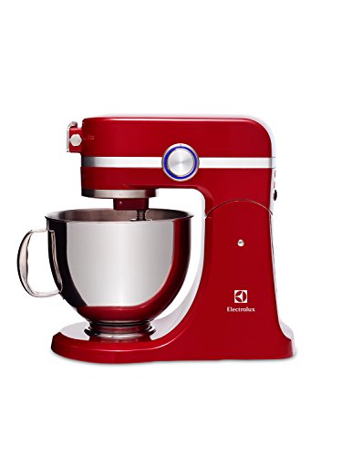 Electrolux EKM4000 Assistent-Robot de Cocina, 1000 W de Potencia, Color Rojo, 4.8 Liters, Acero inoxidable, 10 Velocidades