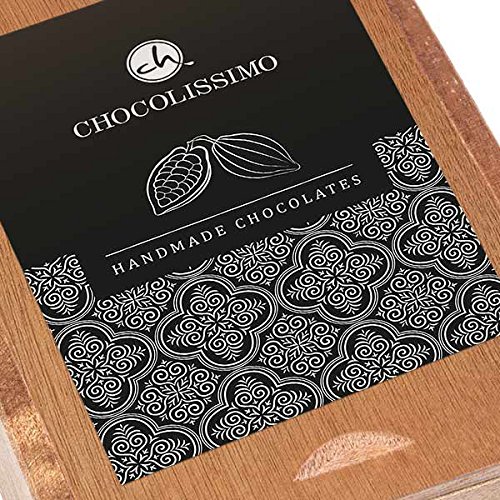 Elegance - 10 exclusivos Surtido De Pralinés Sin alcohol | bombones Praliné | regalo en caja de madera | sabores | Chocolate | Cumpleaños | hombres | Dia de la madre | San valentín | Dulces navideños