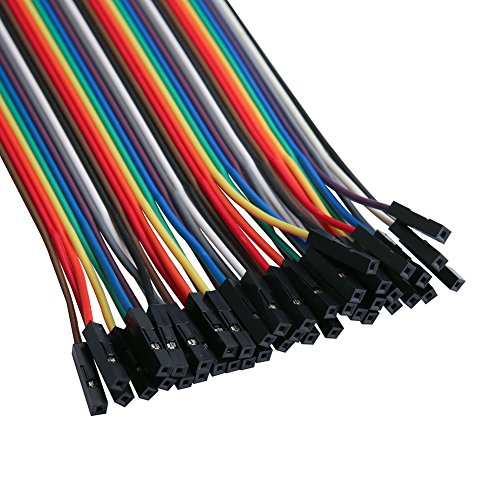 ELEGOO 120 Piezas de Cable DuPont, 40 Pines Macho-Hembra, 40 Pines Macho-Macho, 40 Pines Hembra-Hembra, Cables Puente para Placas Prototipo (Protoboard) para Arduino