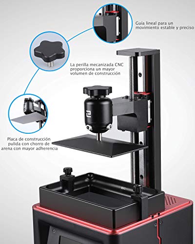 ELEGOO Mars 2 Pro Impresora 3D Mono MSLA Impresora 3D de Resina LCD de Fotopolimerización UV con LCD Monocromático 2K de 6 Pulgadas, Tamaño de Impresión 129mm(L)*80mm(W)*160mm(H)