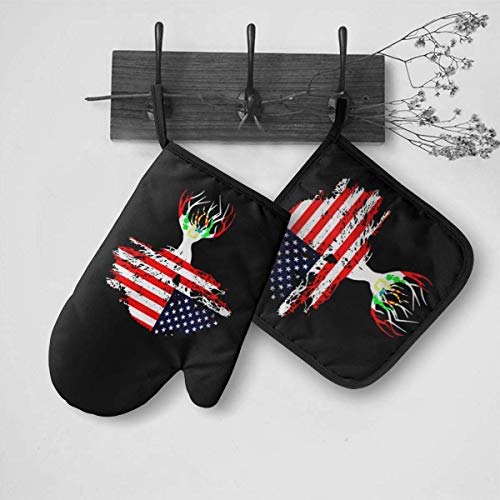 Eliuji Bandera Americana Raíces peruanas Bandera de Perú Manoplas de Horno y Soportes para ollas Conjuntos Guantes de Cocina Guantes para Hornear