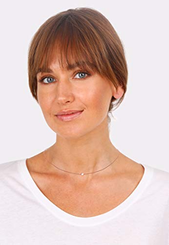 Elli Collares Cadena de tipo «choker» para mujer con adorno de corazón, fabricada en plata de ley de 925