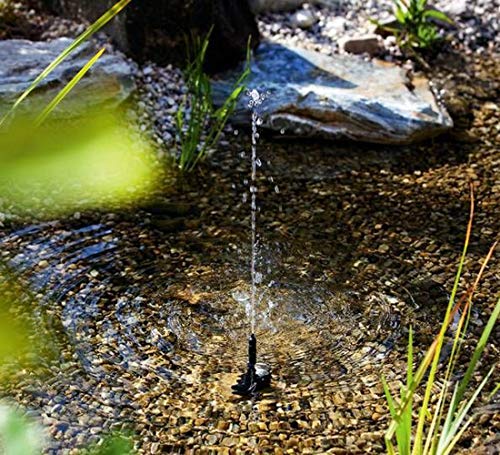 EMEBAY – Actualización Bomba de agua solar en miniatura 7V Fuente para jardín, estanque para el agua - Altura del ciclo del agua: máximo 95 cm