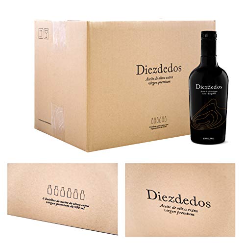 Empeltre Diezdedos 500ml - Aceite de Oliva Extra Virgen Premium - Caja de 6 botellas de 500ml (Pack de 6)