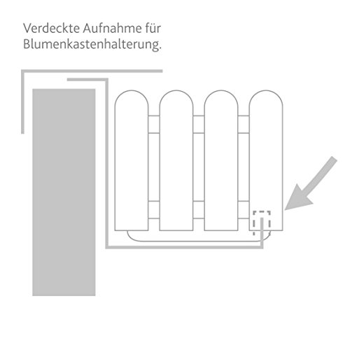 Emsa 956501200 Landhaus - Jardinera (47 cm), color blanco