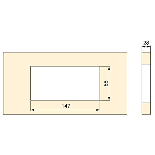 Emuca 5070462 Pasacables rectangulares para encastrar en escritorio/mesa en aluminio anodizado mate (160 x 80 mm), Matt Anodized, 160x80 mm