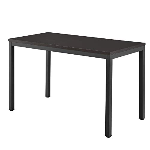 [en.casa] Mesa Escritorio Odense Escritorio de Ordenador 75 x 120 x 60 cm Mesa para jóvenes Mesa de Oficina Mesa de Trabajo Negro y Color Nogal