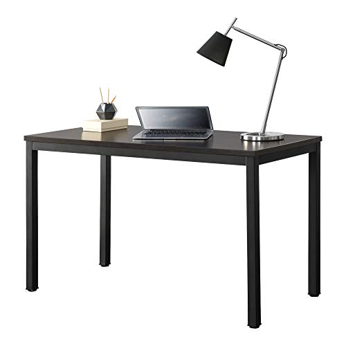 [en.casa] Mesa Escritorio Odense Escritorio de Ordenador 75 x 120 x 60 cm Mesa para jóvenes Mesa de Oficina Mesa de Trabajo Negro y Color Nogal