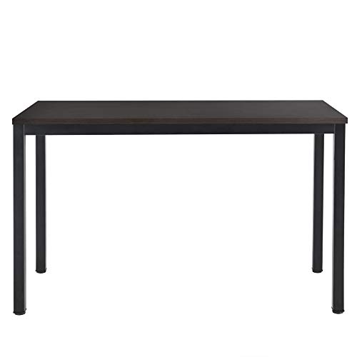 [en.casa] Mesa Escritorio Odense Escritorio de Ordenador 75 x 120 x 60 cm Mesa para jóvenes Mesa de Oficina Mesa de Trabajo Negro y Color Nogal