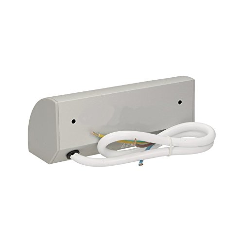 Enchufe de esquina 2 x Schuko para cocina, baño, salón, muebles. Enchufe doble ideal para encimeras de cocina como enchufe empotrado., Gris