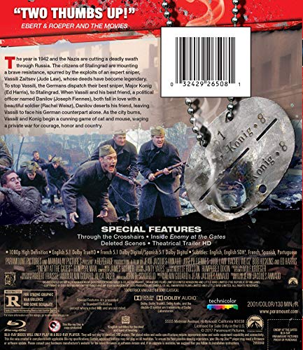 Enemy At The Gates [Edizione: Stati Uniti] [Blu-ray]