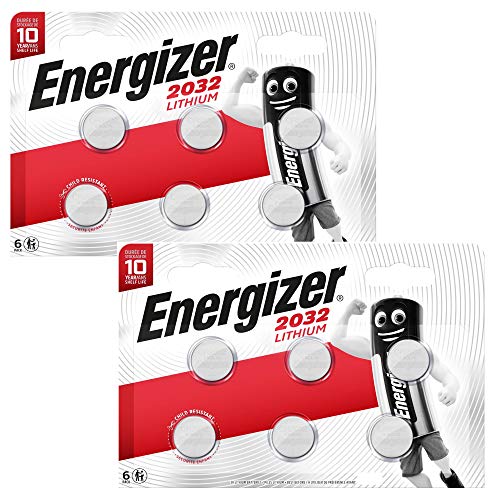 Energizer CR2032 - Pilas de Litio para Relojes, linternas y Llaves (12 Pilas)