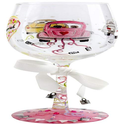 Enesco Lolita Copa de Vino de cristal, vidrio, Multicolor, 8.5 x 8.5 x 22.5 cm