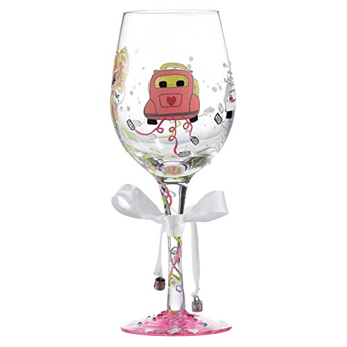 Enesco Lolita Copa de Vino de cristal, vidrio, Multicolor, 8.5 x 8.5 x 22.5 cm