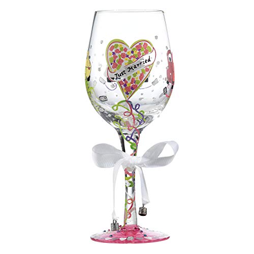 Enesco Lolita Copa de Vino de cristal, vidrio, Multicolor, 8.5 x 8.5 x 22.5 cm