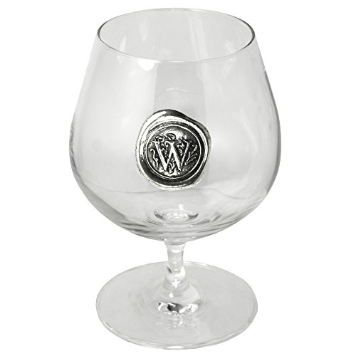 English Pewter Company - Vaso de coñac con inicial de monograma de 35,5 ml, regalo personalizado con su elección de inicial