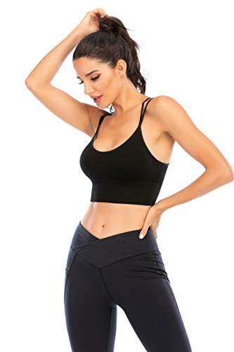 Enjoyoself Sujetador Deportivos 1-3 Pack Yoga Jogging Lencería Sujetador Acolchado Ropa Interior Deportiva Push Up Brassiere Elástico Almohadillas Extraíbles