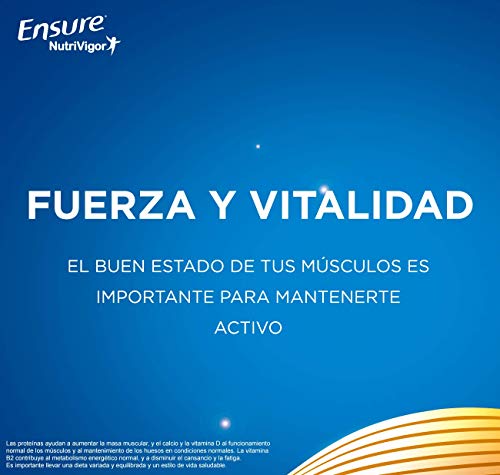 Ensure Nutrivigor - Complemento Alimenticio para Adultos, con HMB, Proteínas, Vitaminas y Minerales, como el Calcio - Sabor Vainilla - Pack de 4 Botellas x 220 ml