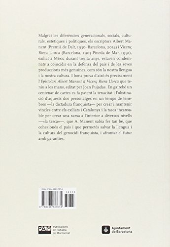 Epistolari. Albert Manent-Vicenç Riera Llorca (Vària)