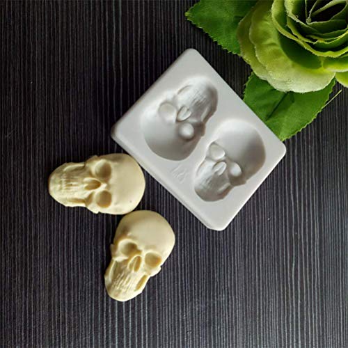 EPRHAY Molde de Silicona con Forma de Calavera Dulces, Chocolate, Pasteles, azúcar, Manualidades, Hornear, Bricolaje, Herramientas de decoración, Molde de Chocolate para Fiestas, Halloween