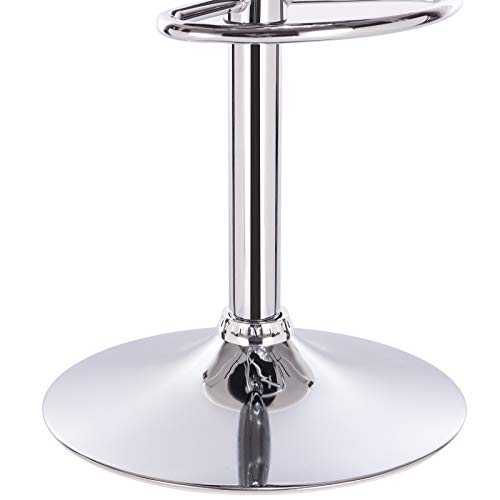 eSituro 2X Taburetes de Bar Taburete Alto Cocina Regulable en Altura Juego de 2 Cuero Sintético Sillas Alta con Respaldo Taburete de Cocina con Asiento Tapizado Blanco+Negro SBST0164