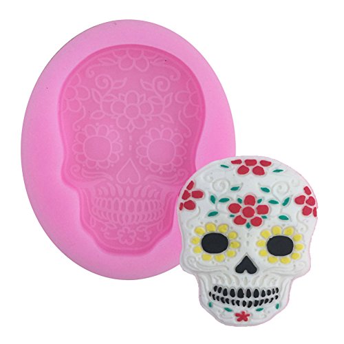 Espeedy Calavera molde de silicona,Inicio Cocina Para Hornear Molde de Silicona Herramienta de Decoración de Torta de Azúcar Calavera Máscara Pasteles Fondant Moldes