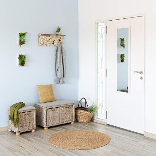 Espejo de Puerta Blanco Moderno de plástico de 35 x 125 cm - LOLAhome