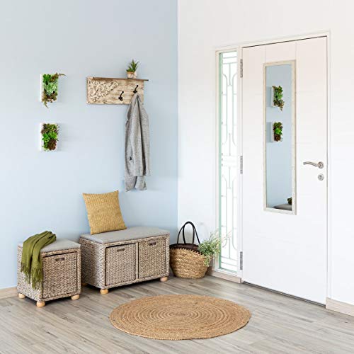 Espejo de Puerta Blanco nórdico de plástico de 35 x 125 cm - LOLAhome