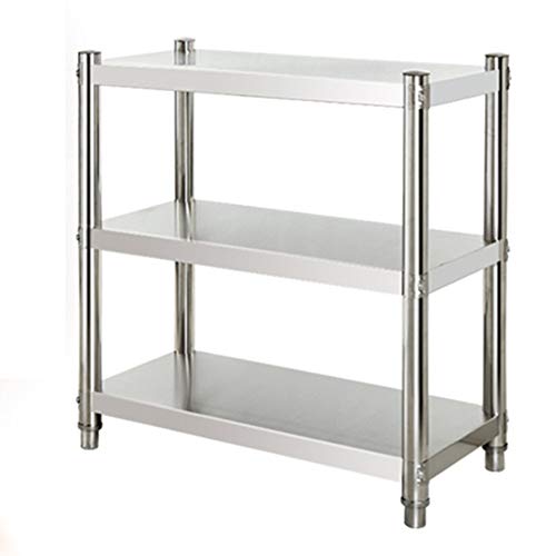 Estante de almacenamiento Panaderos de metal Estante para café Soporte para microondas Estante de horno de convección ajustable Cocina de 3 niveles Restaurante del hotel Esquina (Tamaño: Ancho 40CM)