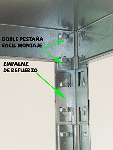 Estantería Metálica Drutal de 180x90x40 con 5 Bandejas Metálicas Galvanizadas