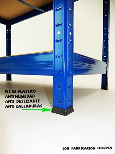 Estantería Metálica Futtal de 180x90x45 con 5 Pisos Muy Fuerte (Azul)