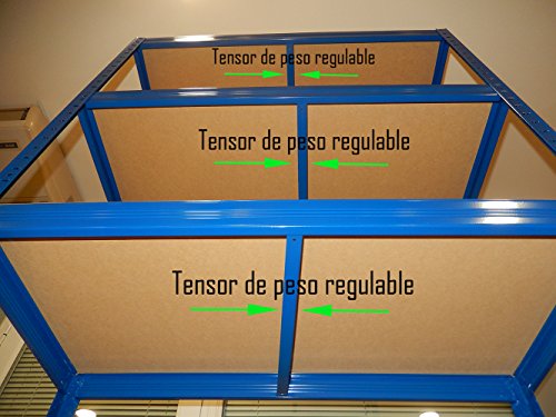 Estantería Metálica Futtal de 180x90x45 con 5 Pisos Muy Fuerte (Azul)