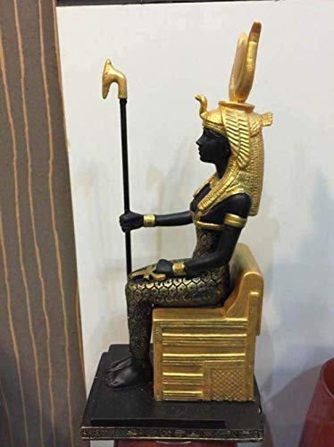 Estatua del Dios Egipcio Antiguo Estatuilla de la Estatua de ISIS egipcia Estatuilla de colección de ISIS 19 * 9 * 6 5 cm