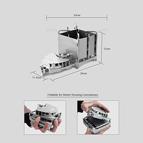 Estufa De Leña De Tamaño Palm Estufa Portátil Portátil De Tamaño Grande para Exteriores Estufa De Leña Quemador De Carbón Horno De Barbacoa Estufa De Ventilador Electrónica Estufa De Picnic