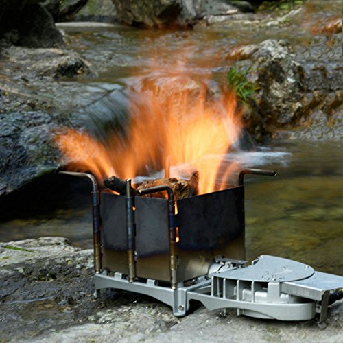 Estufa De Leña De Tamaño Palm Estufa Portátil Portátil De Tamaño Grande para Exteriores Estufa De Leña Quemador De Carbón Horno De Barbacoa Estufa De Ventilador Electrónica Estufa De Picnic