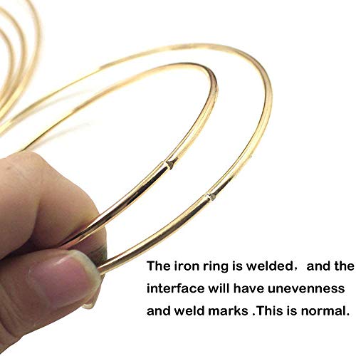 Etern 14 Piezas Aros de Metal, Macramé Oro Anillos de Aro, Bricolaje Boda Corona Decoración, para Manualidades de Atrapasueños, Pulseras, Colgantes, Tobilleras