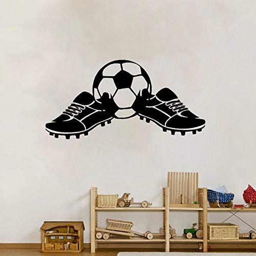 etiqueta de la pared Botas de fútbol frescas de dibujos animados PVC impermeable pegatinas de pared papel pintado dormitorio de los niños sala de estar decoración del hogar