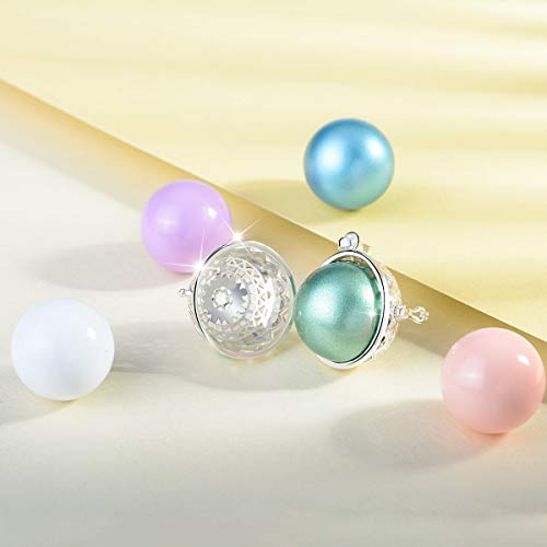 EUDORA Harmony Ball Collares de Mujer Llamador de Angeles Embarazada Collar de Copo de Nieve, Colgantes Mujer Bisutería Mujer Regalos Originales para Mujer Hermana Abuela