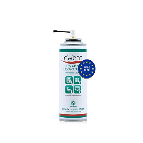 Ewent EW5614 - Pulverizador para la Limpieza en seco de contactos eléctricos Spray 200ml, Transparente