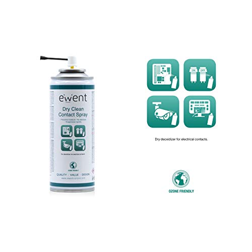 Ewent EW5614 - Pulverizador para la Limpieza en seco de contactos eléctricos Spray 200ml, Transparente